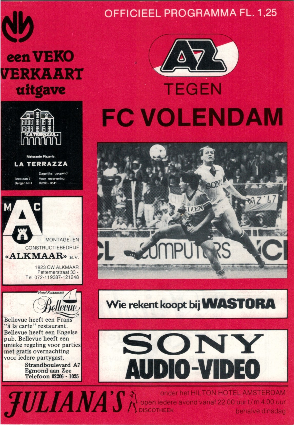 AZ Programma 19-feb-1984 Volendam thuis